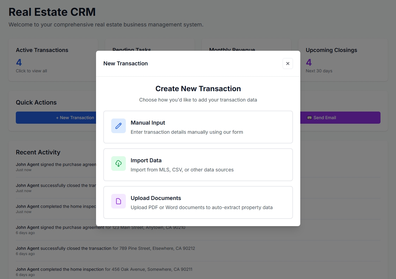 CRM Home Page