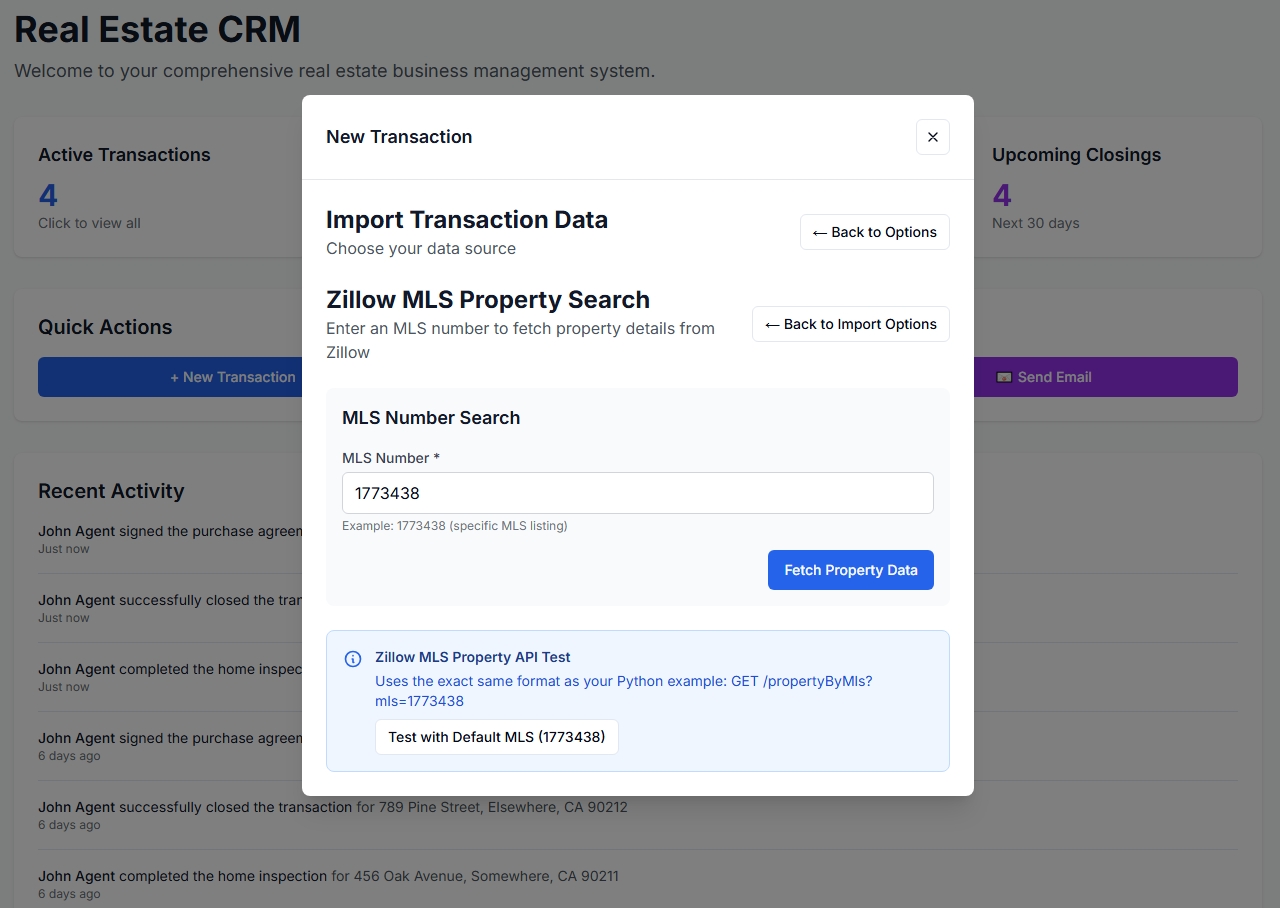 MLS API Upload Interface